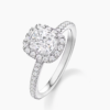 3.21 Center Cushion Lab-Grown Diamond Halo Platinum Engagement Ring - Image 2